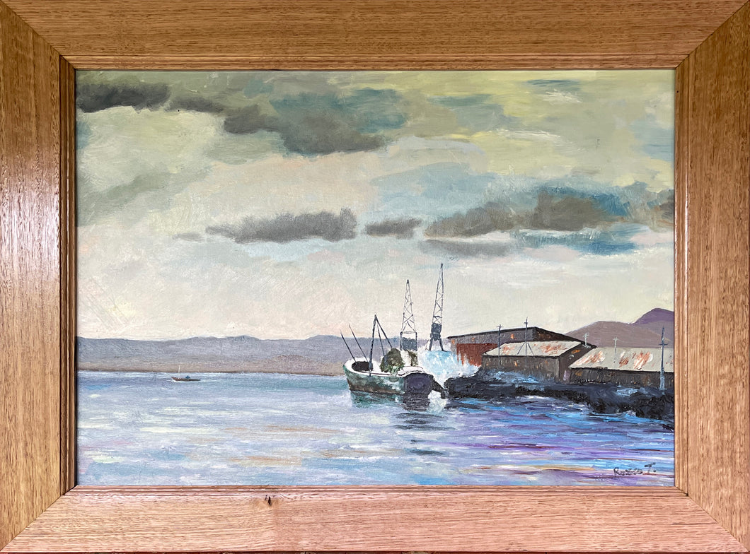 2025 Fishing boats in harbour. Errol Boyley reproduction