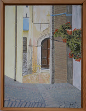 Load image into Gallery viewer, Geraniums. Streetscape Penne (Pe) Italy
